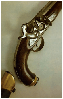 18. Pistola militar de percussão norte americana Springfield de 1855
